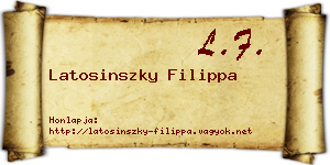 Latosinszky Filippa névjegykártya